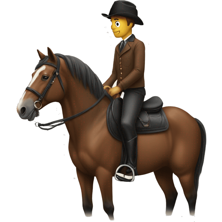 A horse and a Riders emoji