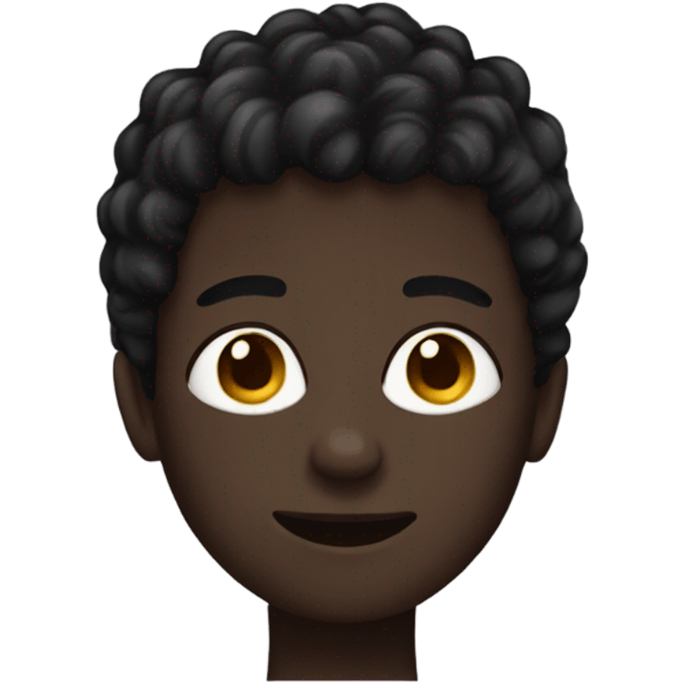 dark skin boy with freeforms emoji