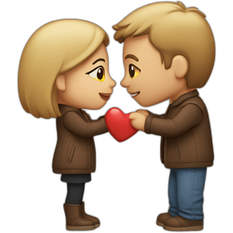 Pareja dando un beso emoji