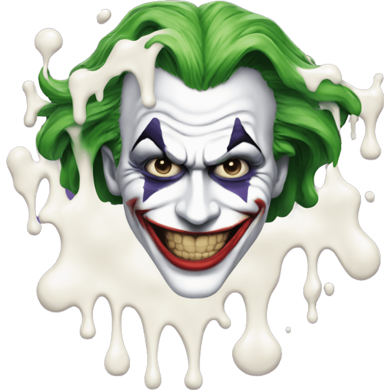 the joker covered in milk emoji