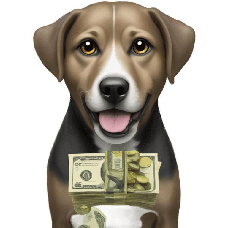 Dog Eating Money emoji