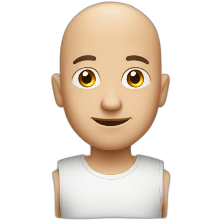 funny bald person emoji