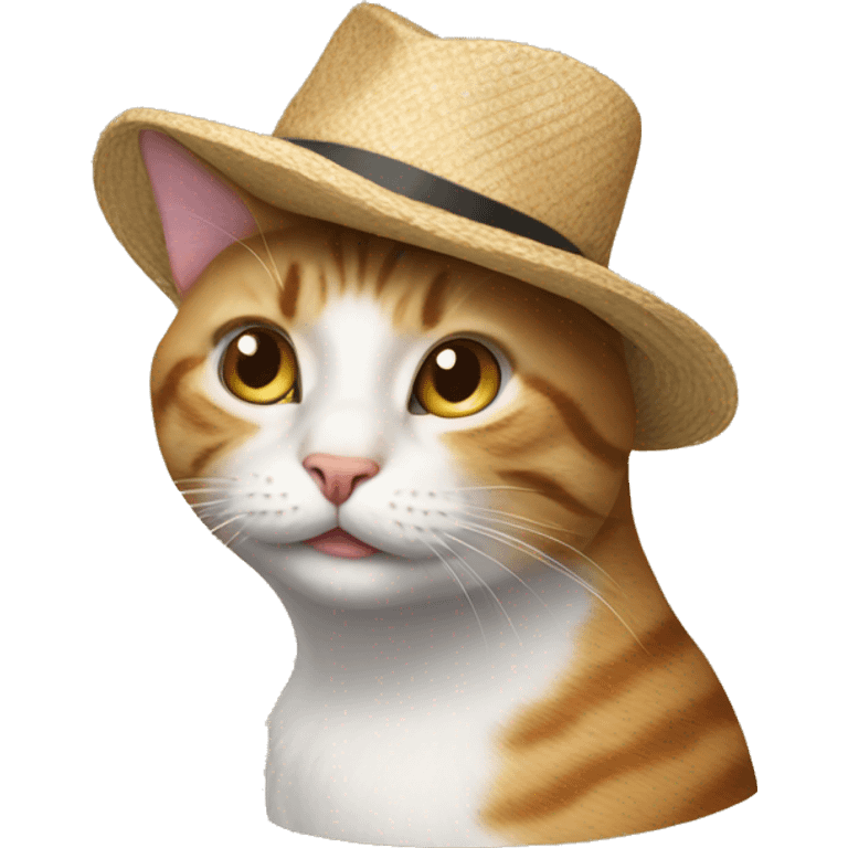 Cat wearing a hat emoji