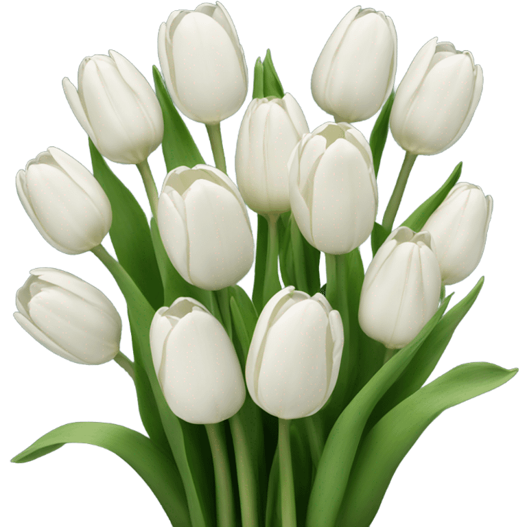 white tulip bouquet  emoji