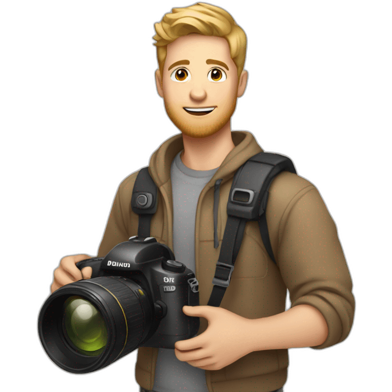 white youtuber with camera in hand emoji