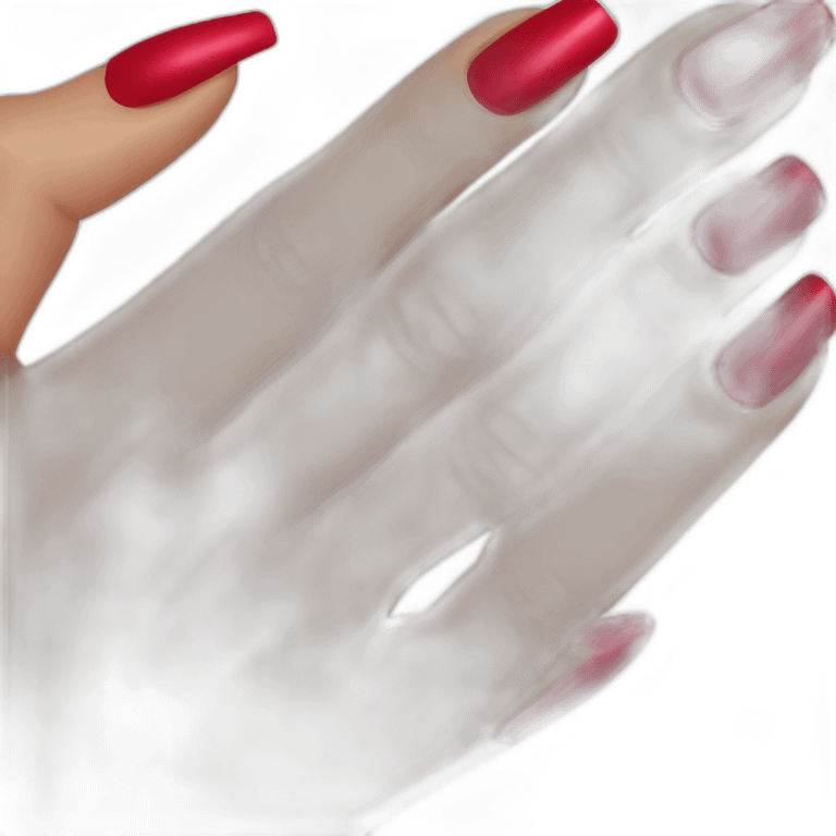 Red manicure nails emoji