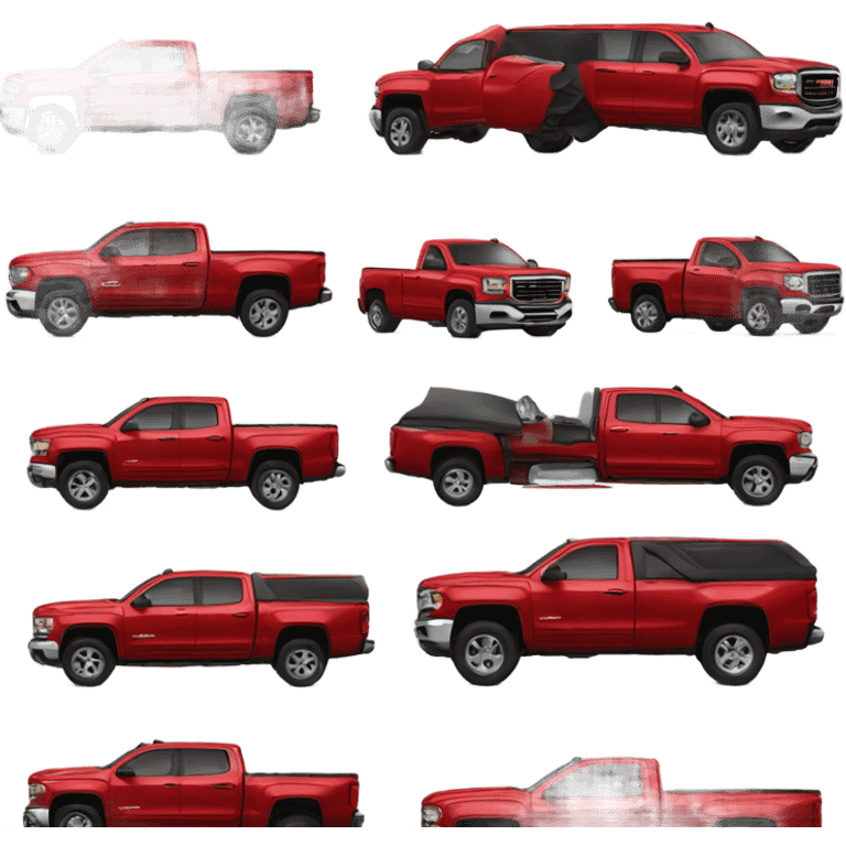 A red gmc car emoji