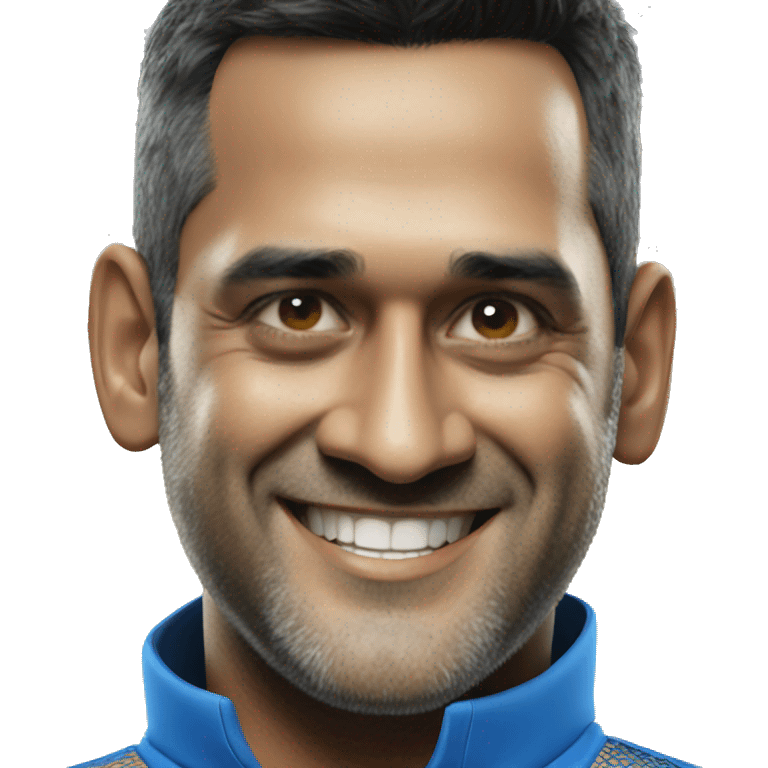 ms dhoni smiling emoji