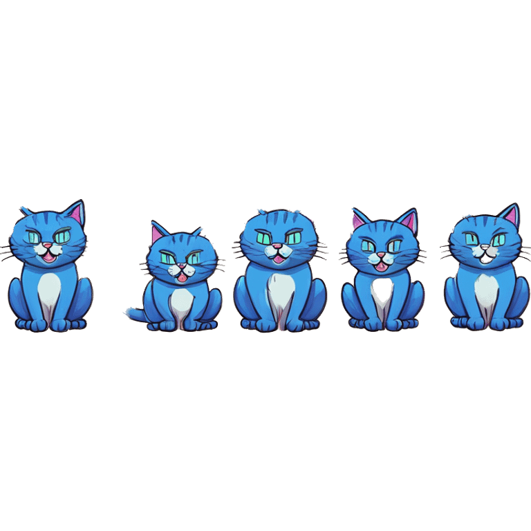 blue cat emoji