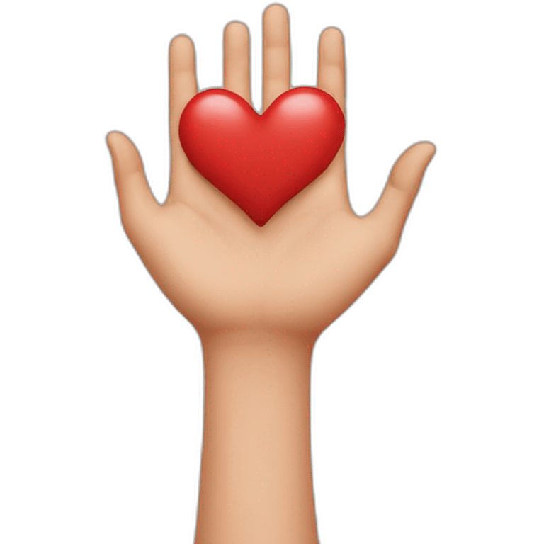 Hands created a heart emoji