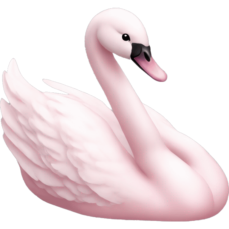 pastel pink swan emoji