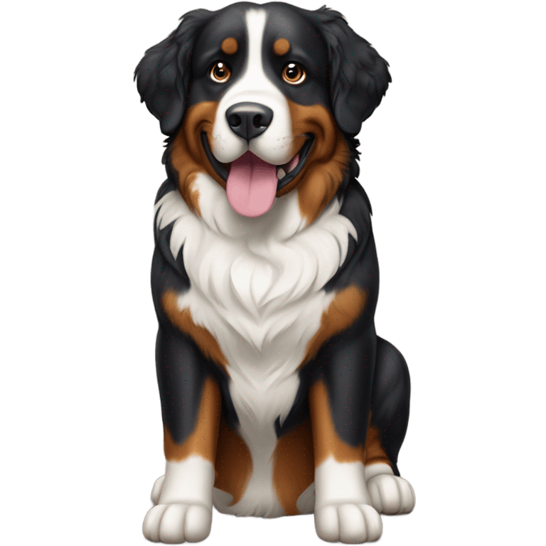 Bernese mountain dog without tan color emoji