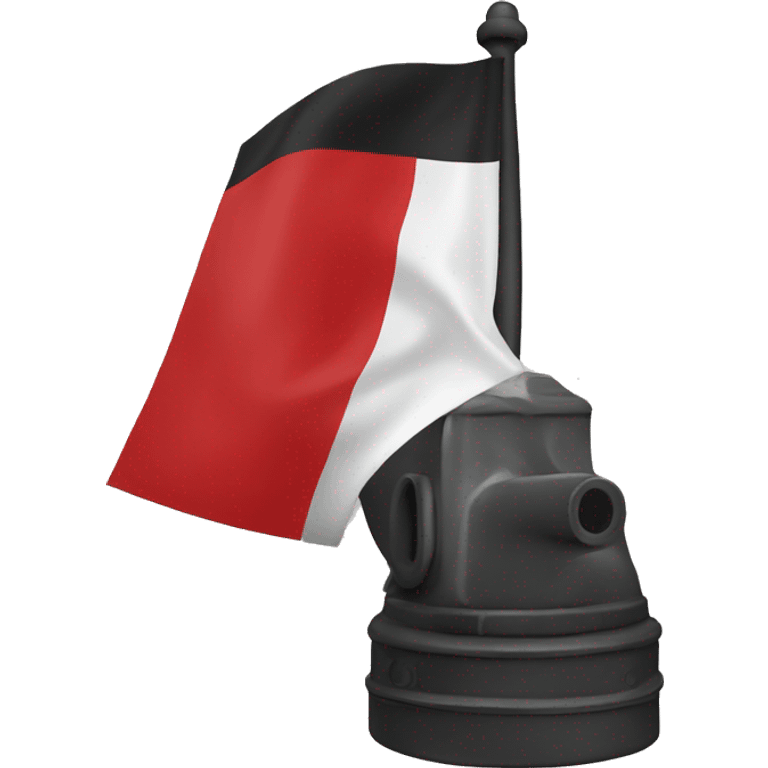 Schwarz weiß rot flagge  emoji