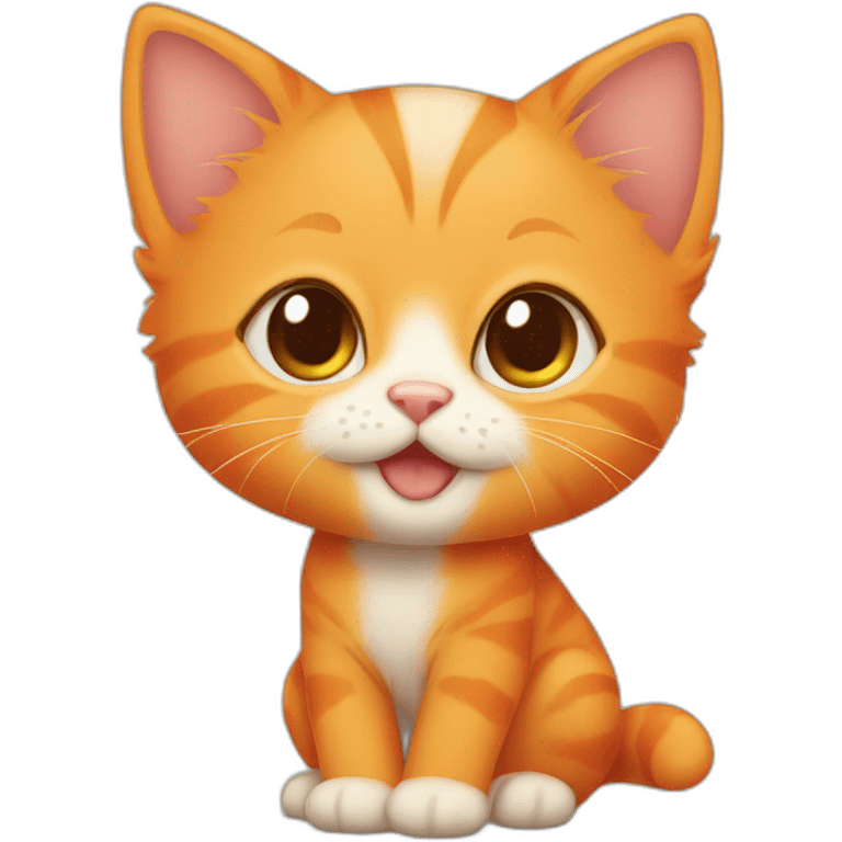 Orange kitten emoji