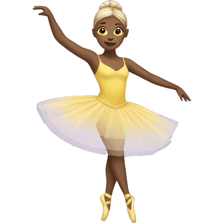 ballerina with yellow skin  emoji