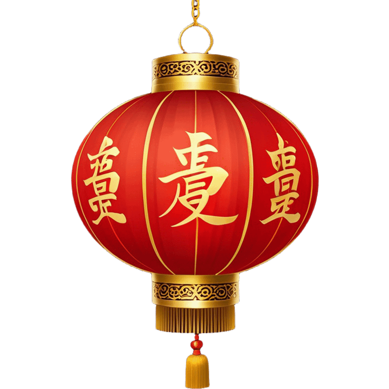 Chinese New Year red lantern – Cinematic Realistic Chinese New Year Red Lantern, depicted as an exquisitely crafted lantern adorned with intricate red and gold patterns, softly glowing against a dark background with subtle calligraphic details, evoking festive warmth and tradition. emoji