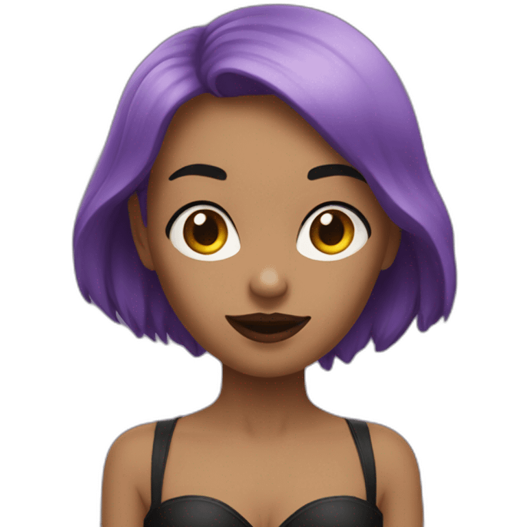 Femme chauve gothique  emoji