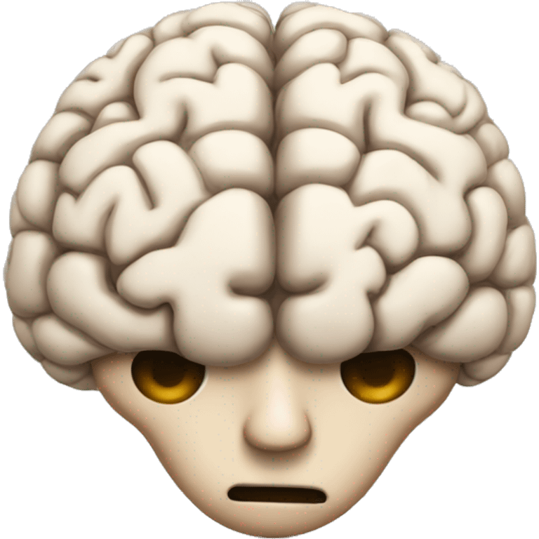 brain trying to concentrate  emoji