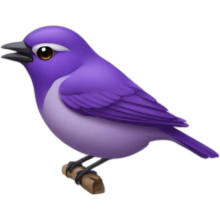 purple sparrow bird emoji