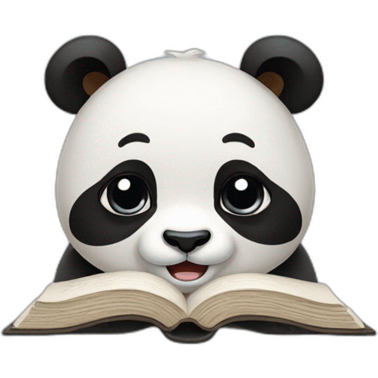 A panda has study and crying emoji