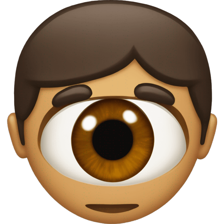 ojo marron oscuro emoji