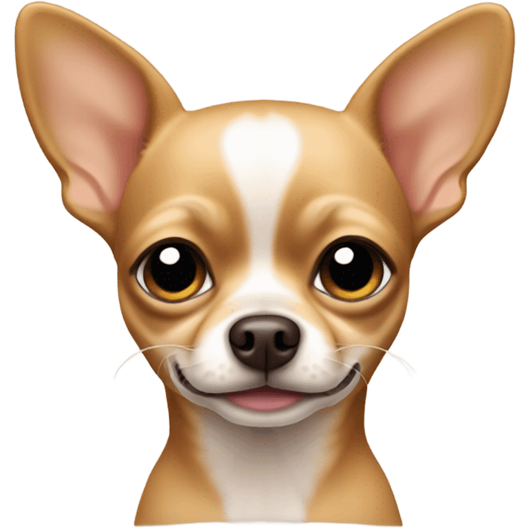 tan chihuahua with one line eye emoji