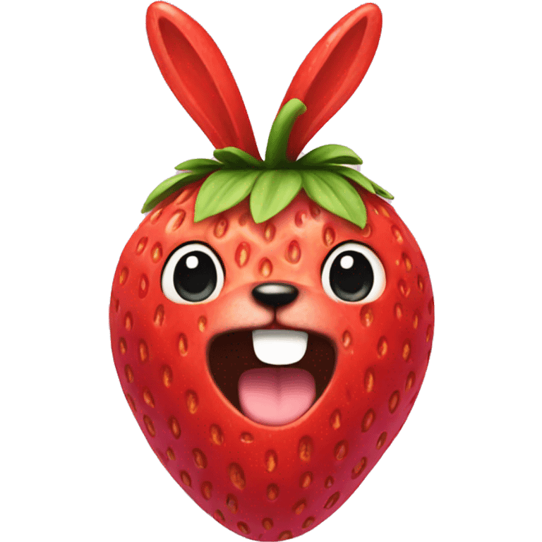 strawberry bunny emoji