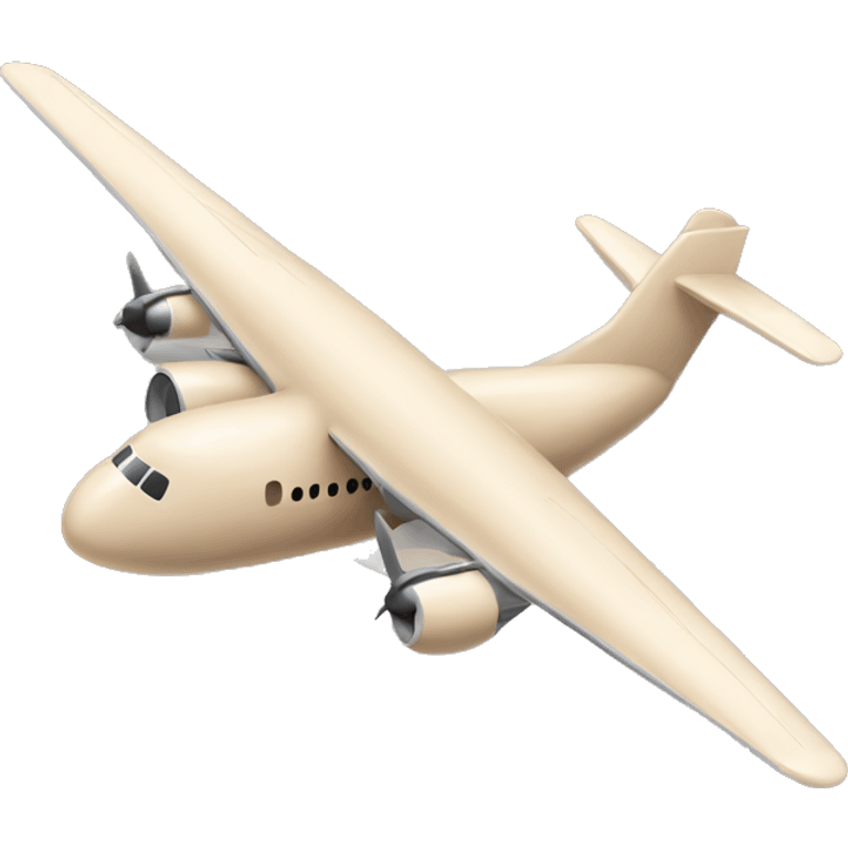 Beige airplane emoji