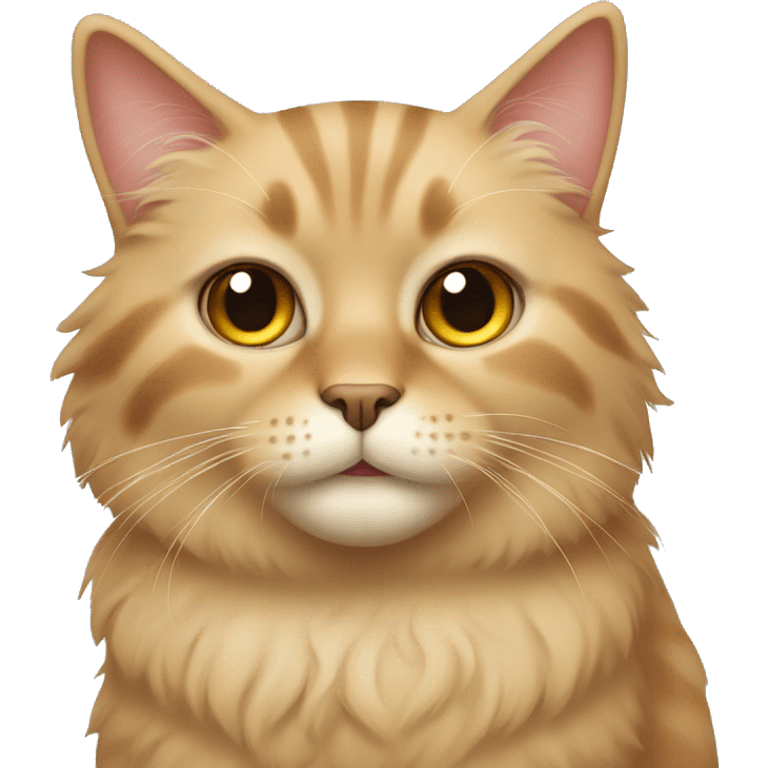 Fluffy tan cat emoji