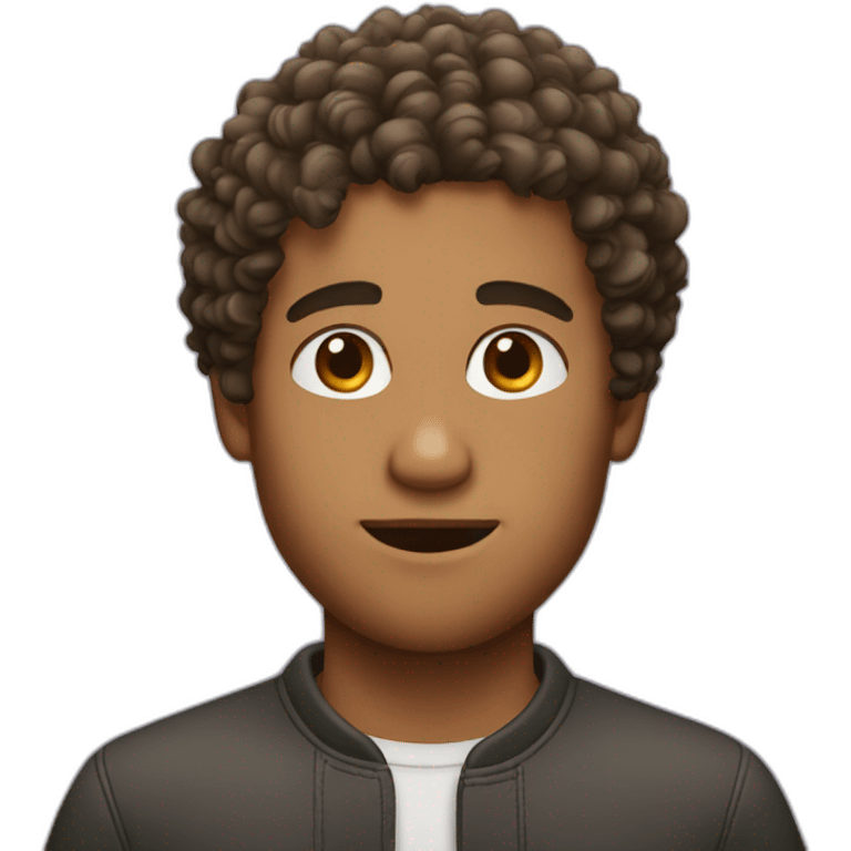 Guy with curly hair emoji