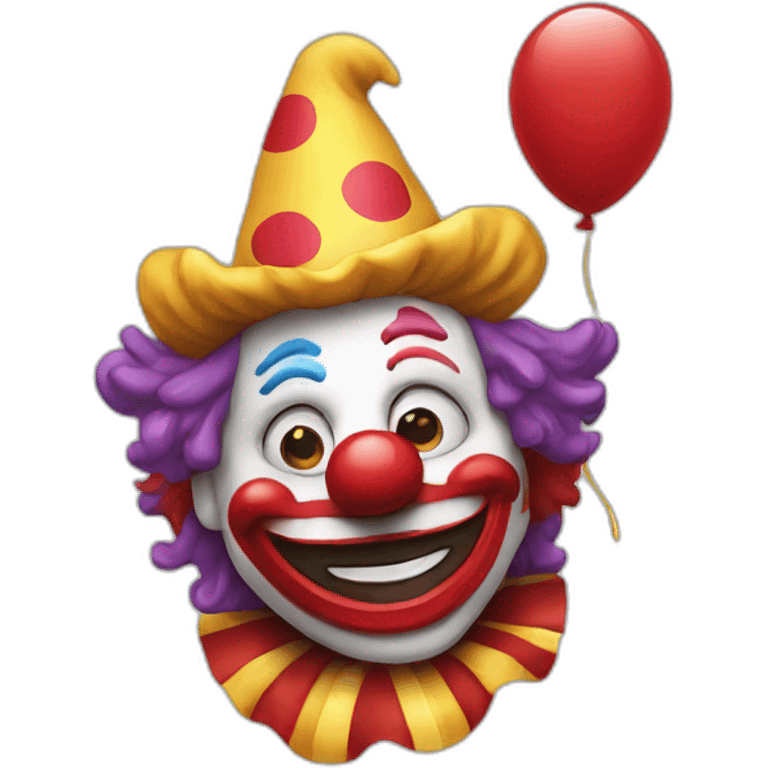 Clown met mes emoji