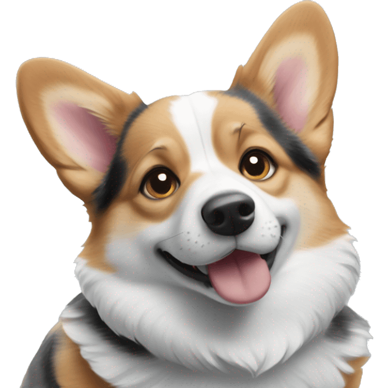 Corgi embark and blue Merle corgi hugs emoji