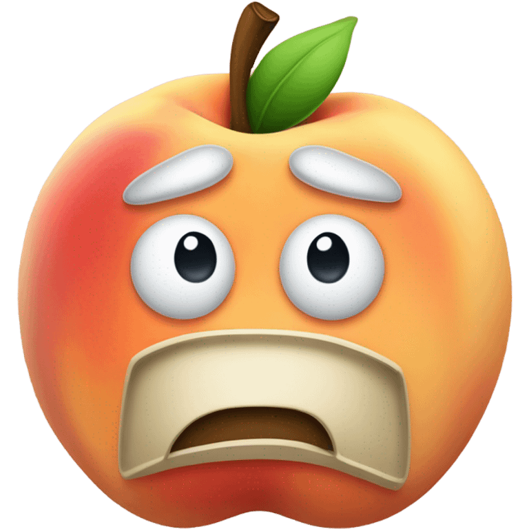 Very tired peach emoji