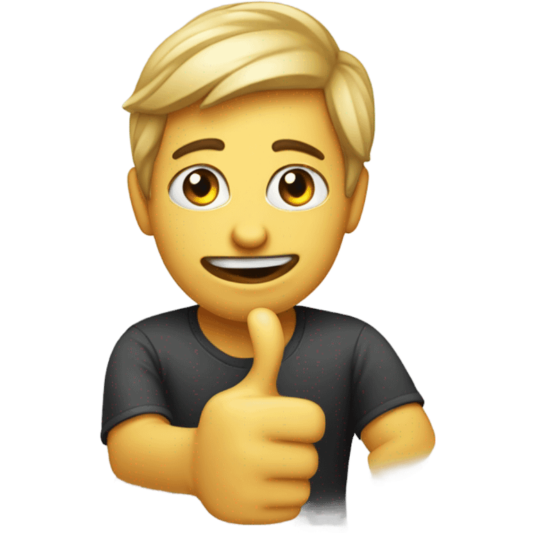 Sarcastic face with thumbs up  emoji