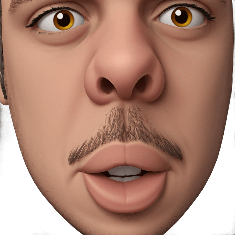 male portrait with facial hair emoji