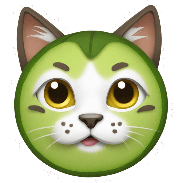 Cat with avocado  emoji