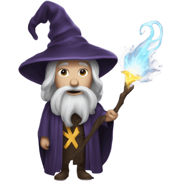 Powerful floating wizard emoji