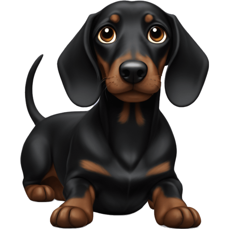 Two black dachsnds emoji