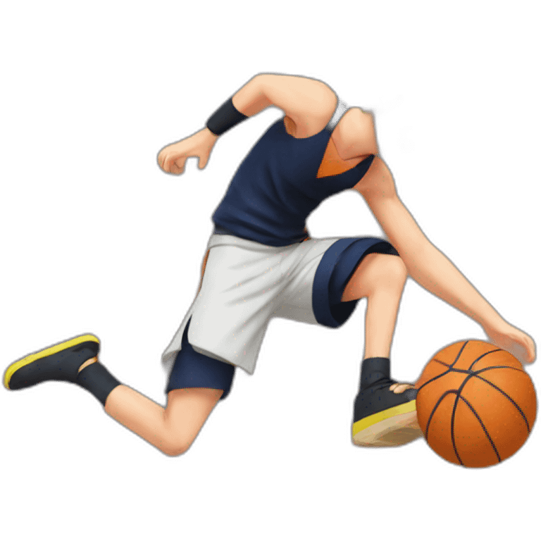 Naruto is playing basket emoji