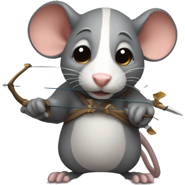 Rat with Bow and Arrow emoji