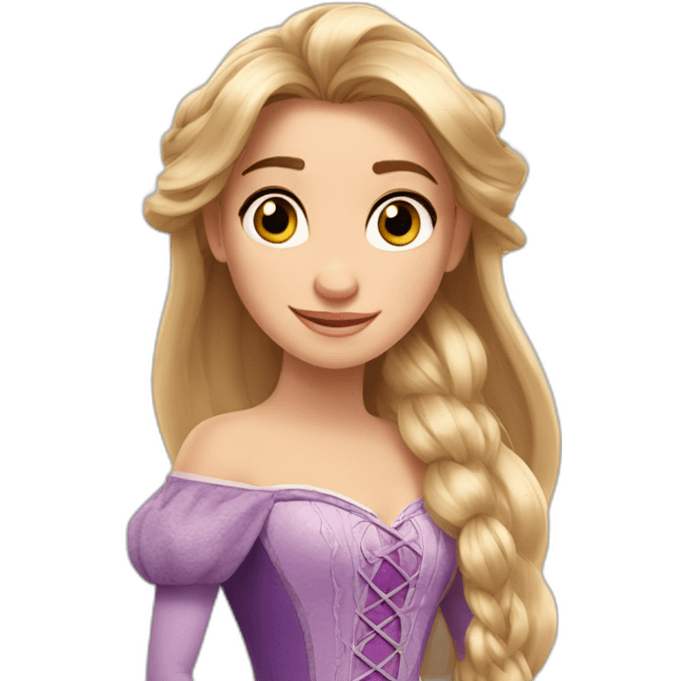 Disney Princess tangled in realistic style emoji