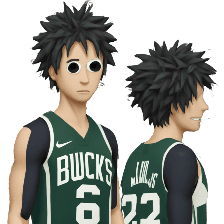 Obito avec le maillot des bucks emoji