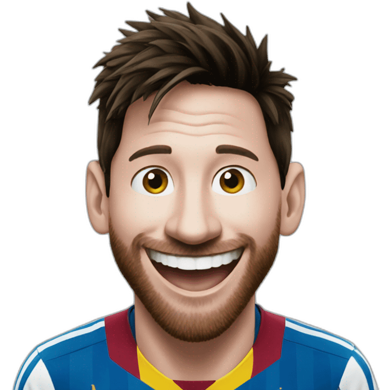 Messi laughing emoji