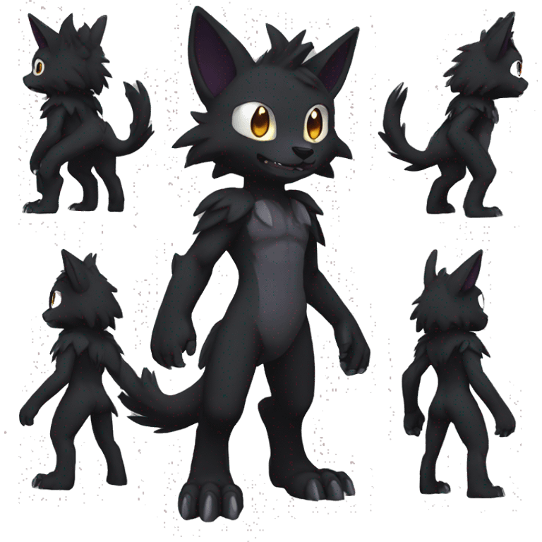 Dark FurSona Fakemon Full Body emoji