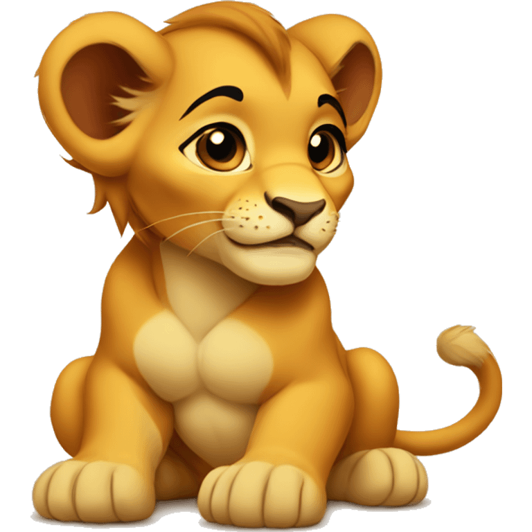 Simba as a baby cub emoji