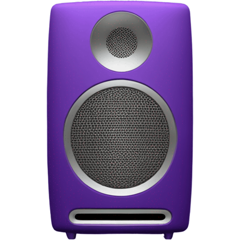 music speaker in purple in 3d emoji