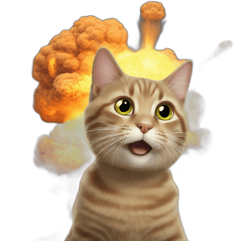 cat nuclear explosion study to emoji