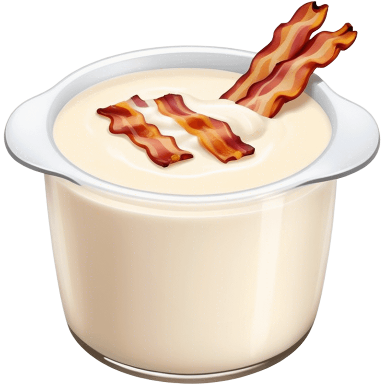 Bacon dip in milk emoji