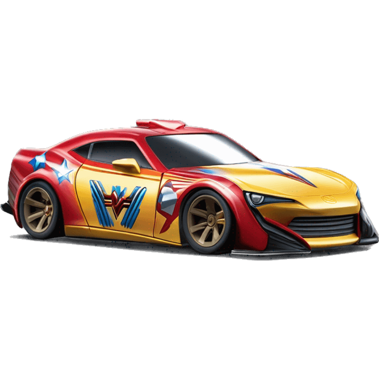 Linda Carter’s WW2 Wonder Woman Long wheelbase widened ground effects Scion FR-S hypercar hot wheels race car emoji