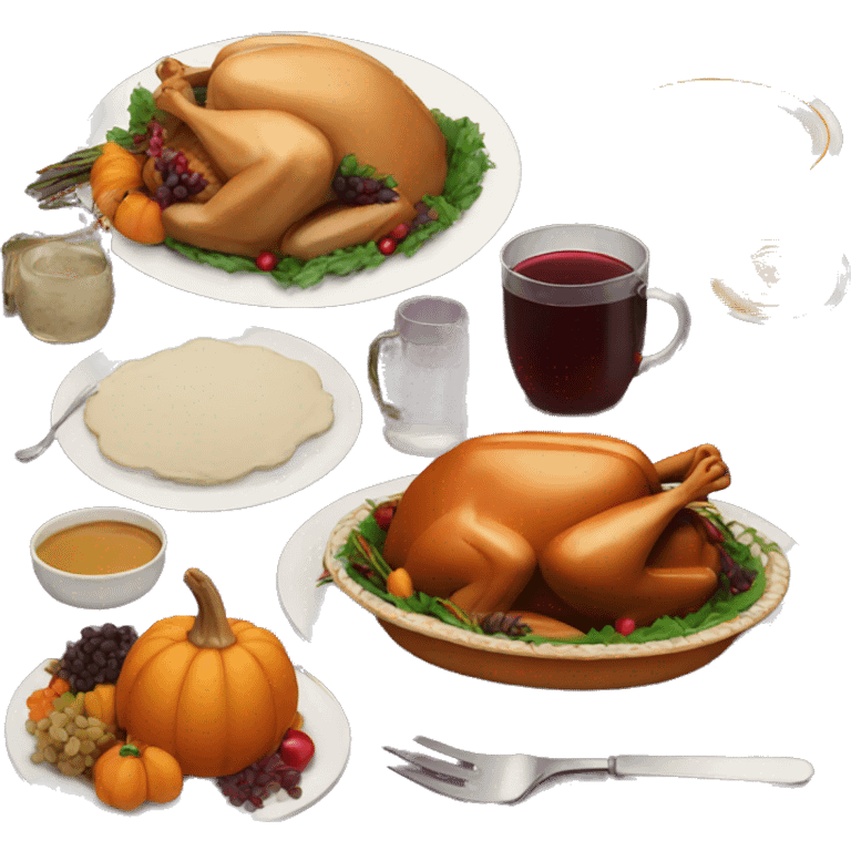 Thanksgiving plate emoji